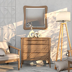 Зеркало квадратное c деревянной рамой из массива дуба Tasteful Furniture варинант исполнения - 2 | Loft Concept в Рязани