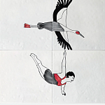 Плитка с узором Аист варинант исполнения - 2 | Loft Concept в Рязани