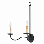 Бра настенное черное с 2-мя лампами Candle Sleeves варинант исполнения - 4 | Loft Concept в Рязани