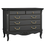 Комод черный из массива бука в стиле прованс Black Provence варинант исполнения - 3 | Loft Concept в Рязани