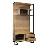 Стеллаж под TV в стиле лофт с открытыми полками и 2-мя ящиками Urban Style Space варинант исполнения - 2 | Loft Concept в Рязани