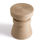 Приставной стол с отделкой из джута Juti D35 см варинант исполнения - 3 | Loft Concept в Рязани