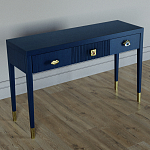 Дизайнерский Письменный стол Elsa Dreams Blue с тремя ящиками варинант исполнения - 3 | Loft Concept в Рязани