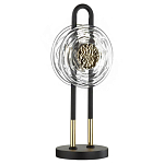 Настольная лампа с черным основанием и золотистым декором Bruno варинант исполнения - 1 | Loft Concept в Рязани