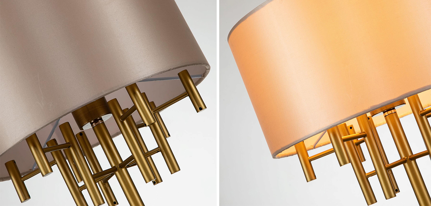 Настольная лампа Латунь Oswell Lampshade Table Lamp Настольная лампа Латунь Oswell Lampshade Table Lamp - Loft-Concept в Рязани