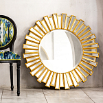 Зеркало круглое с лучами из зеркальных фацетов Golden Facet варинант исполнения - 2 | Loft Concept в Рязани