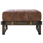 Пуф Duncan винтажная коричневая кожа  варинант исполнения - 1 | Loft Concept в Рязани