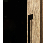 Шкаф-витрина в стиле лофт с чёрной стеклянной дверью Urban Style Space варинант исполнения - 5 | Loft Concept в Рязани