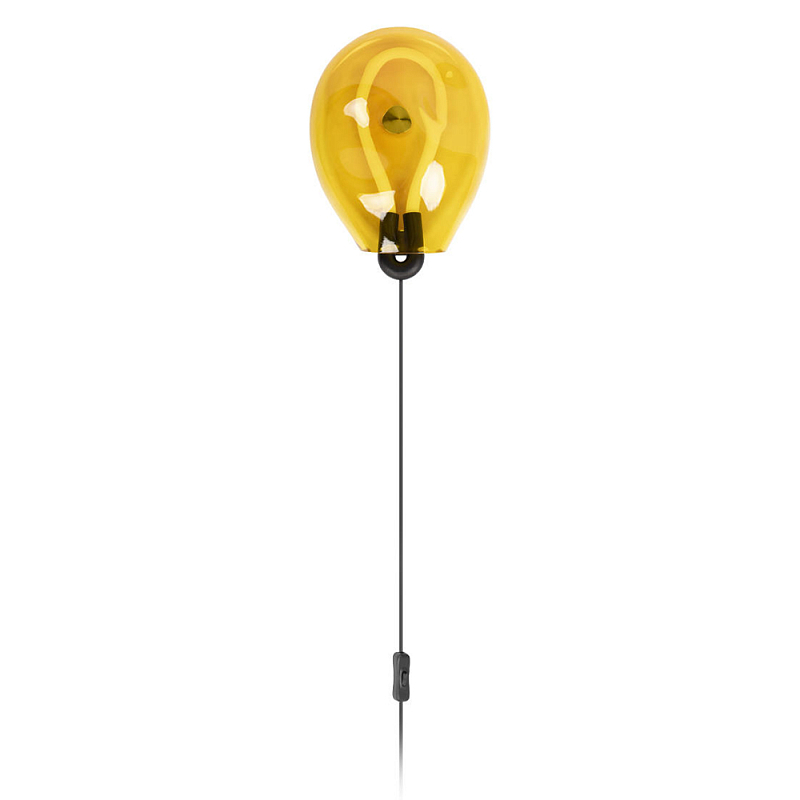 Бра со стеклянным плафоном в форме шара Colored Balloon Желтый Красный Розовый Голубой Черный Бра со стеклянным плафоном в форме шара Colored Balloon Желтый Красный Розовый Голубой Черный в Рязани | Loft Concept