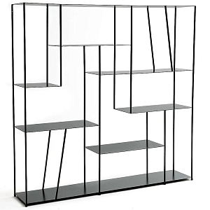 Книжный стеллаж из металла Menzie Square Metal Rack