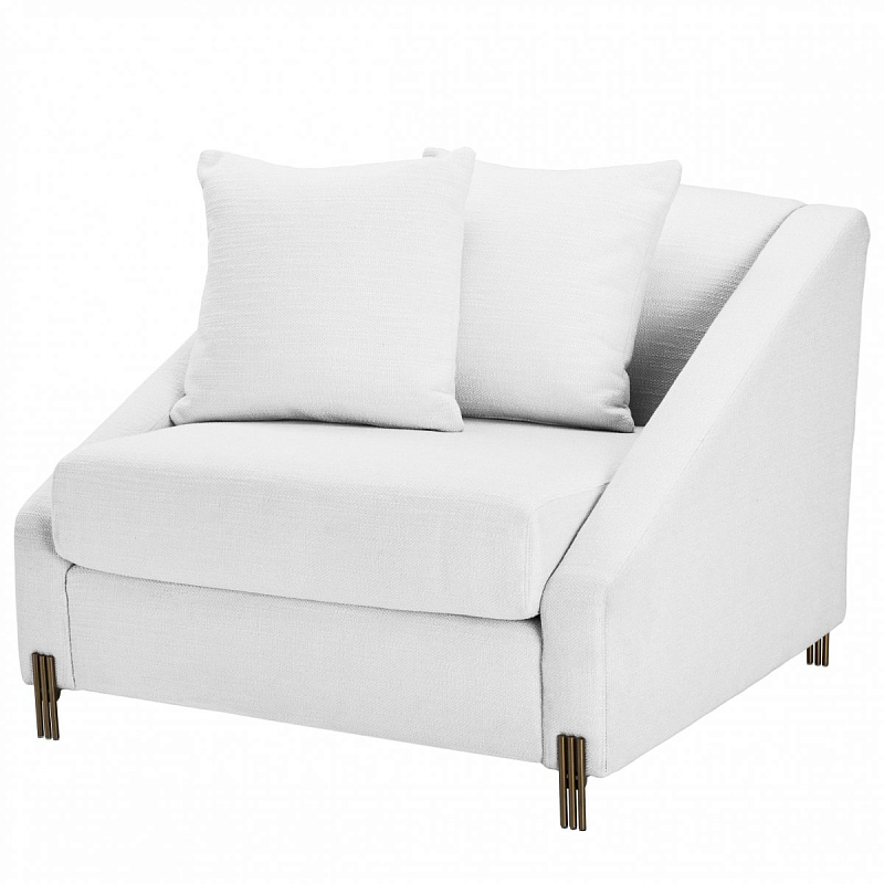 Кресло Eichholtz Chair Candice white Латунь Белый Кресло Eichholtz Chair Candice white Латунь Белый в Рязани | Loft Concept