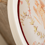 Полукресло из массива бука бежевое с растительным орнаментом Raffael Angel Beige Chair варинант исполнения - 4 | Loft Concept в Рязани