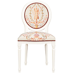 Стул из массива бука бежевый с растительным орнаментом Raffael Angel Beige Chair варинант исполнения - 1 | Loft Concept в Рязани