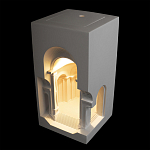 Встраиваемый в стену гипсовый светильник под покраску с арками и рельефными колоннами Antiquity Athena варинант исполнения - 3 | Loft Concept в Рязани