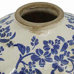 Ваза округлой формы с синим цветочным узором Blue & White Ornament  варинант исполнения - 2 | Loft Concept в Рязани