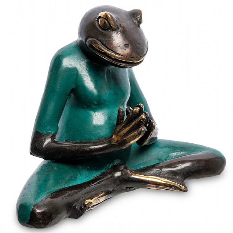 Статуэтка из бронзы в виде лягушки Animals Bronze Бронзовый Зеленый в Рязани | Loft Concept 