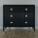 Бельевой Комод с 4 ящиками Elsa Dreams Black варинант исполнения - 4 | Loft Concept в Рязани