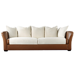 Элитарный современный диван Birmingham с кожаной спинкой варинант исполнения - 4 | Loft Concept в Рязани