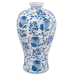 Ваза фарфоровая высокая с синими цветочными мотивами Independence варинант исполнения - 1 | Loft Concept в Рязани