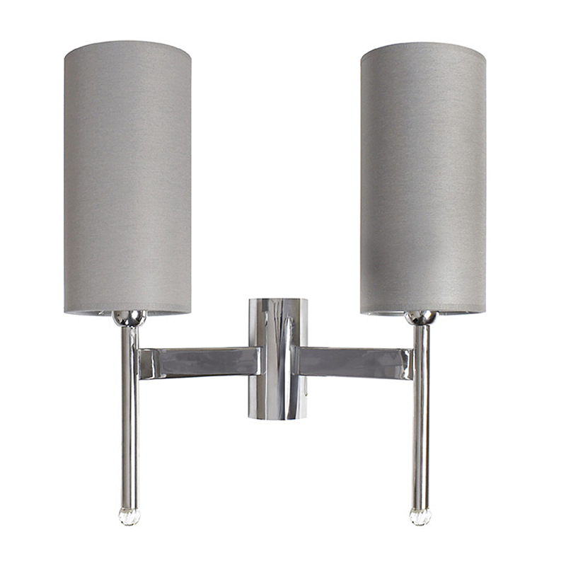 Бра с 2-мя серыми цилиндрическими абажурами Natural Concepts Серый в Рязани | Loft Concept 