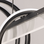 Люстра линейная черного цвета с волнообразным металлическим элементом Luke Lampco Tracer Lamp варинант исполнения - 9 | Loft Concept в Рязани