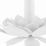 Торшер с декором в виде белого цветка магнолии на каркасе и черным абажуром White Magnolia варинант исполнения - 2 | Loft Concept в Рязани