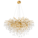 Люстра подвесная с прозрачными стеклянными подвесками в форме капель Диаметр 100 см Droplet Chandelier варинант исполнения - 4 | Loft Concept в Рязани