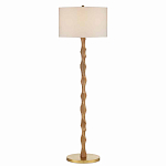 Торшер с цилиндрическим тканевым абажуром на каркасе волнистой формы Rotation варинант исполнения - 1 | Loft Concept в Рязани