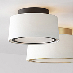 Потолочный светильник с круглым хлопковым абажуром Frosted Diffuser варинант исполнения - 2 | Loft Concept в Рязани