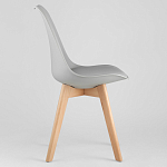 Стул с основой из пластика и мягким сиденьем Arvika Grey варинант исполнения - 3 | Loft Concept в Рязани