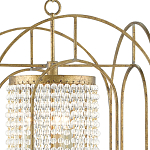 Люстра золотая с внутренним цилиндром из хрустальных бусин Romantic Lantern варинант исполнения - 1 | Loft Concept в Рязани