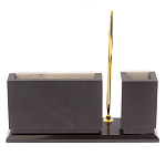 Настольный письменный набор из мрамора с часами и ручкой Marble Accessory варинант исполнения - 3 | Loft Concept в Рязани