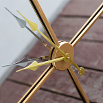 Часы настенные зеркальные с золотым металлическим циферблатом Mirror Tower Clock варинант исполнения - 3 | Loft Concept в Рязани