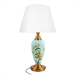 Настольная лампа голубая с изображением птиц Slip Away варинант исполнения - 1 | Loft Concept в Рязани