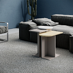 Стол журнальный бежево-серый из 3-х частей со столешницами в виде геометрических элементов MUND SIDE TABLE LIGHT MOCHA варинант исполнения - 1 | Loft Concept в Рязани