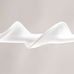 Люстра горизонтальная с волнистым белым плафоном Golden Swirl варинант исполнения - 5 | Loft Concept в Рязани