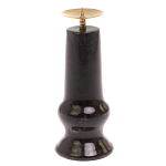 Подсвечник из натурального камня змеевик чёрного цвета Stone Candlestick варинант исполнения - 1 | Loft Concept в Рязани