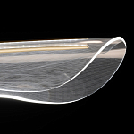 Люстра линейная с прозрачным волнообразным плафоном Wave Line варинант исполнения - 6 | Loft Concept в Рязани