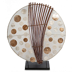 Настольная лампа из перламутра и дерева на подставке Indonesian Round Shell варинант исполнения - 1 | Loft Concept в Рязани