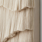 Светло-Бежевое Панно из нитей White Landscape Wall Hanging варинант исполнения - 3 | Loft Concept в Рязани