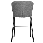Стул барный серый с широкой закругленной спинкой Bar Chair Gray варинант исполнения - 4 | Loft Concept в Рязани