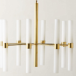 Люстра золотая с 16-ю тонкими цилиндрическими плафонами Shoulders варинант исполнения - 1 | Loft Concept в Рязани