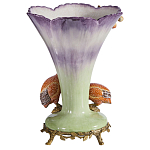 Ваза с цесарками из фарфора с бронзовыми элементами Garden of Eden варинант исполнения - 2 | Loft Concept в Рязани