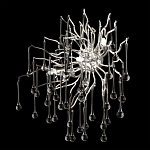 Бра с лучеобразным основанием и подвесками из прозрачного стекла в виде длинных капель Droplet Chandelier варинант исполнения - 12 | Loft Concept в Рязани