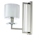 Бра с геометрическим каркасом из металла и цилиндрическим стеклянным плафоном Laurent варинант исполнения - 1 | Loft Concept в Рязани