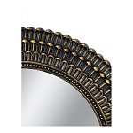 Зеркало круглое с текстурированным дизайном рамы Helios варинант исполнения - 4 | Loft Concept в Рязани