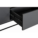 ТВ-тумба цвета графит с  2-мя дверцами и ящиком Strict Lines варинант исполнения - 4 | Loft Concept в Рязани