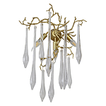 Бра с декором в виде ветвей и стеклянных подвесок в форме капель Droplet Chandelier варинант исполнения - 1 | Loft Concept в Рязани