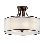 Потолочный светильник с двойным цилиндрическим плафоном из белого стекла и прозрачной органзы Kichler варинант исполнения - 17 | Loft Concept в Рязани