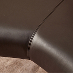 Кушетка с деревянным каркасом и сиденьем из коричневой натуральной кожи Moon Walnut Furniture варинант исполнения - 2 | Loft Concept в Рязани